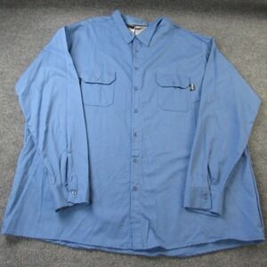 Steelguard Flame Resistant Shirt Mens 5XL Blue‎ Westex UltraSoft CAT2 Workwear